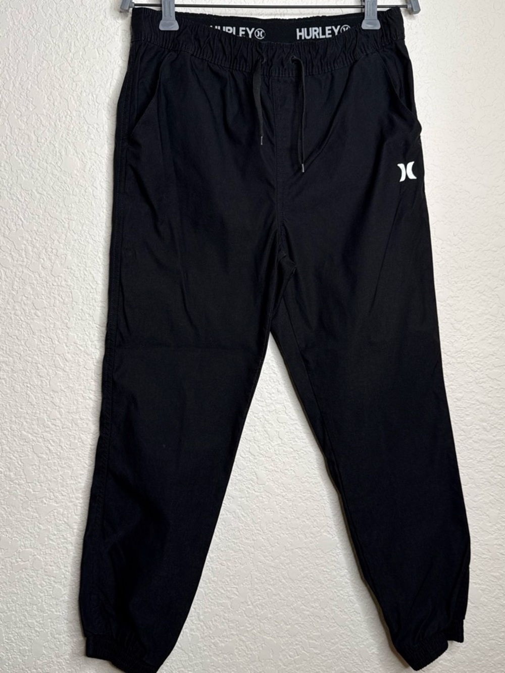 Hurley Boys Performance Jogger Pants | Size 14/16 | Black | Nylon Stretch